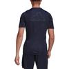 Adidas T Shirts Men's Navy Blue Crew Neck Moderate Straight Fit HC0408