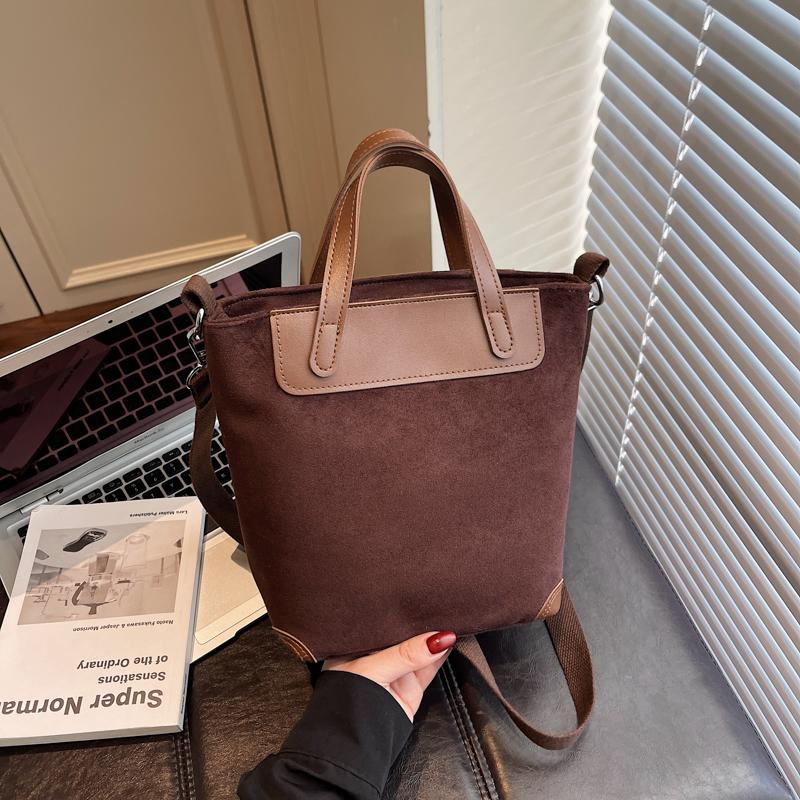 Herbst & Winter Retro Wildleder Kleine Quadratische Tasche - 2025 Neue Minimalistische Lässige Handtasche, Strukturierte Schulter- & Umhängetasche Trendig