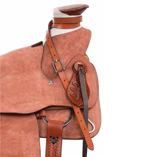 Rough Out Western Leather A Fork Wade Tree Roping Ranch Horse Saddle