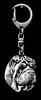 Shar Pei - Silver-plated key ring with dog, handbag decoration, backpack pendant by Art-Dog brand