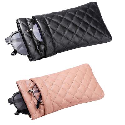 Waterproof Sunglasses Bag PU Leather Sunglasses Protective Cover Double-layer Eyeglasses Pouch