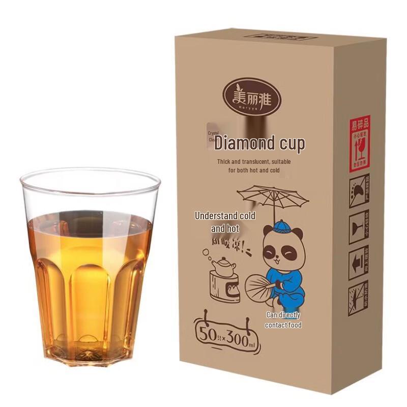 MARYYA Disposable Crystal Diamond Pattern Cups