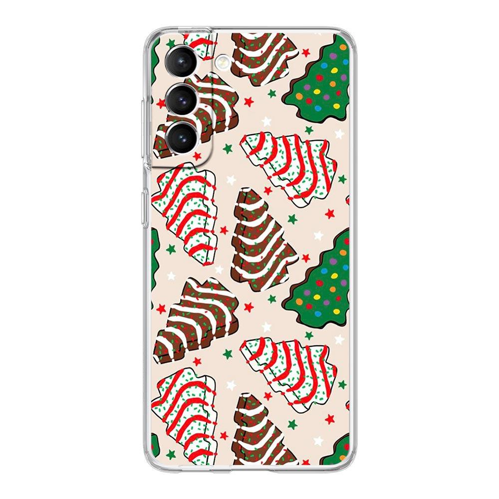 

Чехол для телефона Samsung Galaxy S25 Edge S24 Plus S23 FE S22 S21 S20 Ultra 5G S10 Мягкий прозрачный чехол Мультяшный Рождественский Samsung S21Plus
