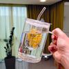 High Borosilie Glass Cup with Sc Large Capaci 000ml Tea Brewing Cup Heat Resistant Lid Included Home Use Water Cup