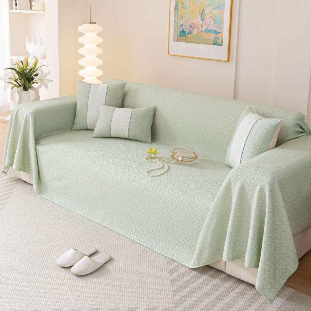 Nordic Sofa Cover Throw Blankets Living Room Modern Solid Color Cool Ice Silk Camping Picnic Blanket Cover