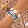 Jewelry Ocean Style Hand Chain Colorful Bohemia Bracelet Set Starfish Shell Bracelet Vacation