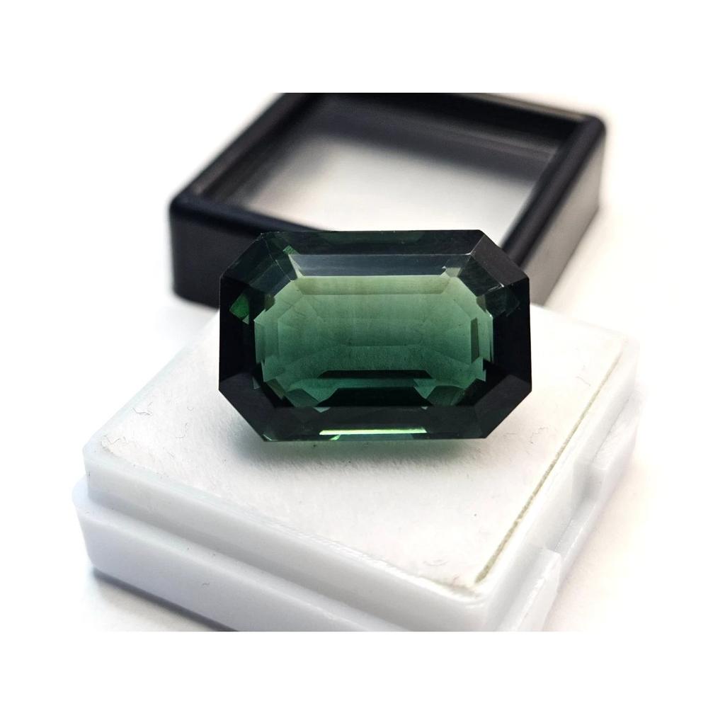 Natural Green Tourmaline Emerald Cut 15-17 Ct Fabulous Certified Loose Gemstone