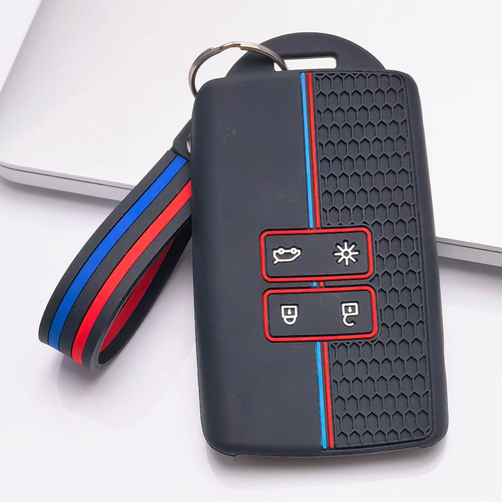 Key Fob Cover for Renault Koleos Kadjar Arkana Clio Megane Captur Zoe Scenic with Keychain Anti-Scratch Guard Shockproof Protection