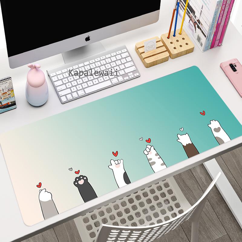 Anime Cute Pink Pad Mouse HD Print Computer Gamer Locking Edge Mousepad XXL Kawaii Keyboard PC Mice Cat Pew Mats Pad For Csgo