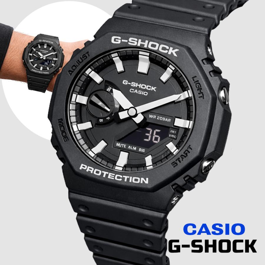 CASIO GA-2100-1A G-SHOCK Black White Mens