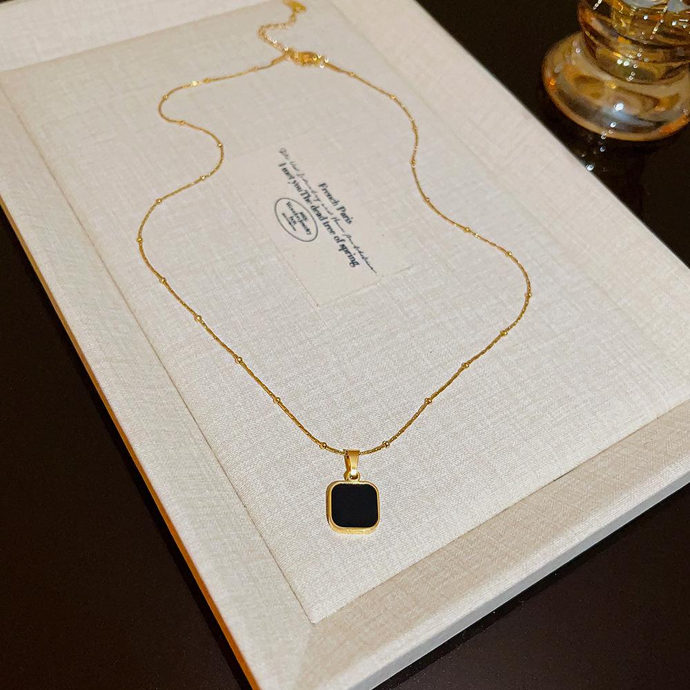 Elegant Titanium Steel Necklace: Chic, Durable, Non-Fading Design for Women