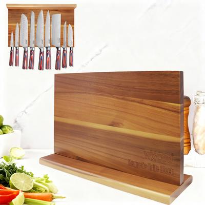 Portacoltelli Multifunzionale da Ripostiglio con Magneti Potenti Cucina Domestica Portacoltelli Magnetico in Legno Bifacciale con Supporto Magnetico