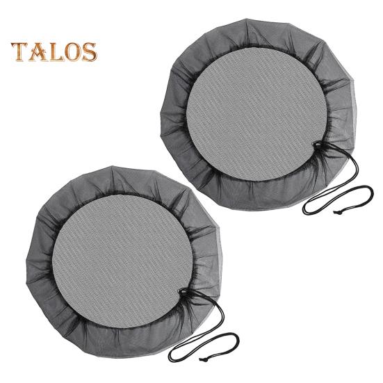 

1/2 шт., сетчатая крышка для уличной бочки, застежка на шнурке, ведро для сбора воды, защитная защита, предотвращающая попадание листьев, мусора и мелких предметов под дождь 2pcs