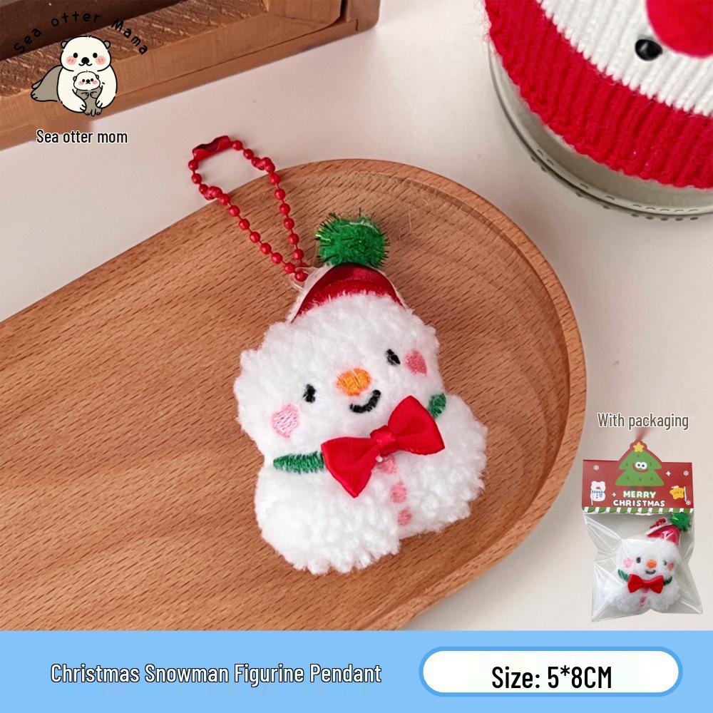 Tengyi Christmas Plush Doll Pendant - Cute Ornament & Versatile Keychain for Girls' Bags