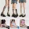 Thin Fabric Fishnet Socks Hollow Out Bow Socks New Net Stockings Daily Outfits