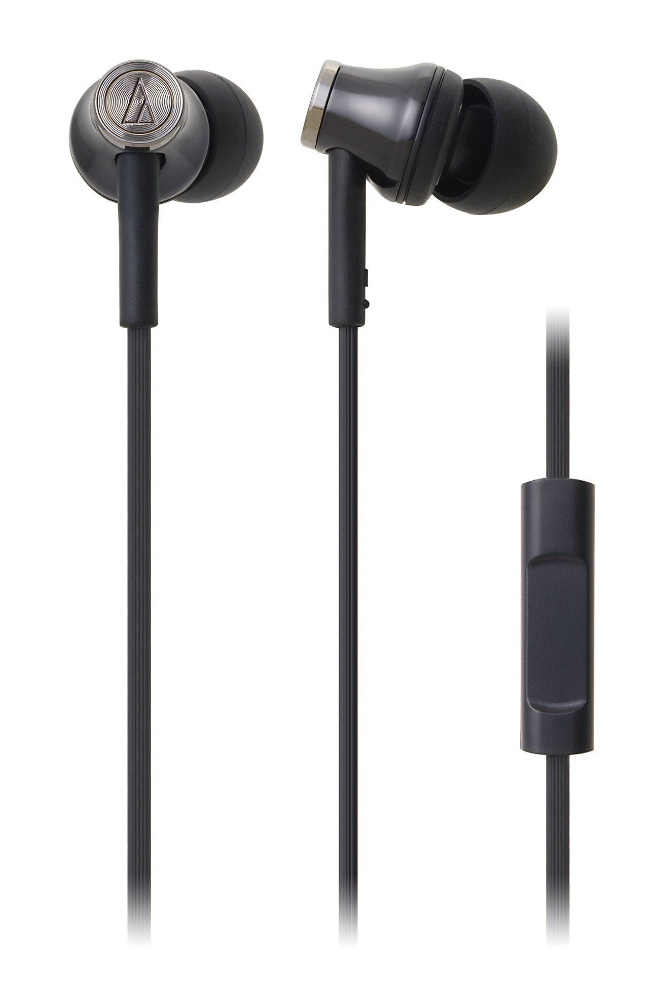 

BK Inner Ear Headphones for Black Audio-Technica ATH-CK330iS Smartphones, чорний