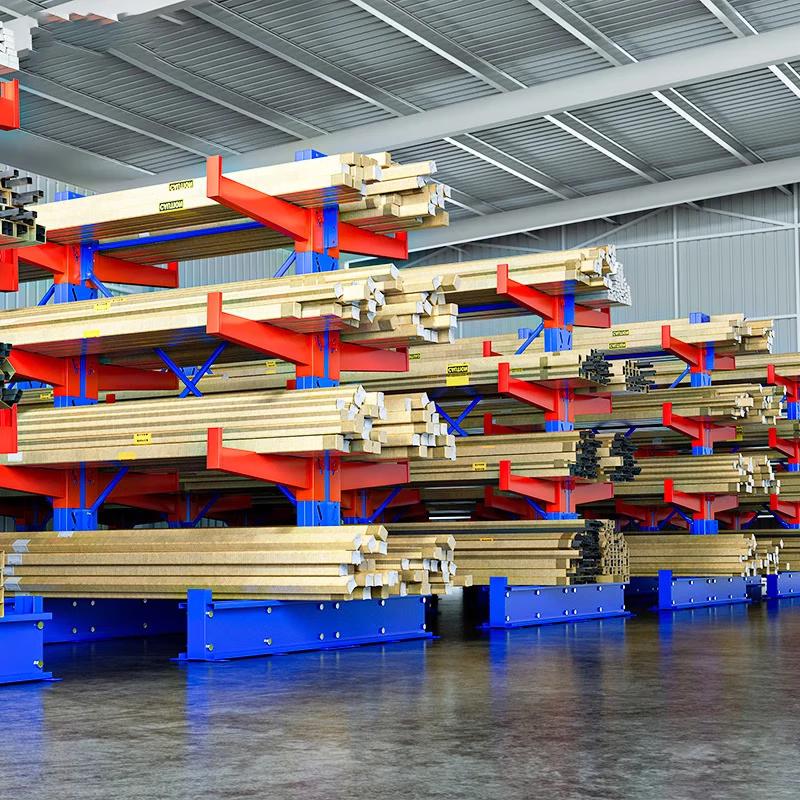 WEZHO 4-Tier Heavy-Duty Double-Sided Cantilever Rack