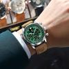 POEDAGAR Business Herren Armbanduhr Wasserdicht Leuchtend Datum Chronograph Sport Mann Uhr Leder Quarz Mode Herrenuhren Reloj