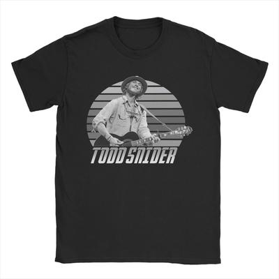 Todd Snider Koszulki Rip Męskie Bawełniane Koszulki Rekreacyjne Okrągły Dekolt Krótki Rękaw Pomysł na Prezent Góry