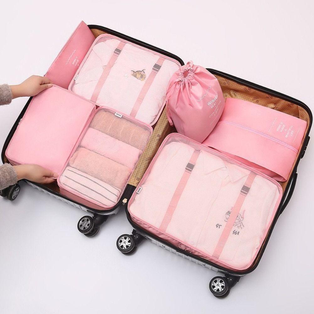 7pcs Large Capacity Clothes Sorting Bag Foldable Packing Cubes Travel Storage Bag  Packing Organizer