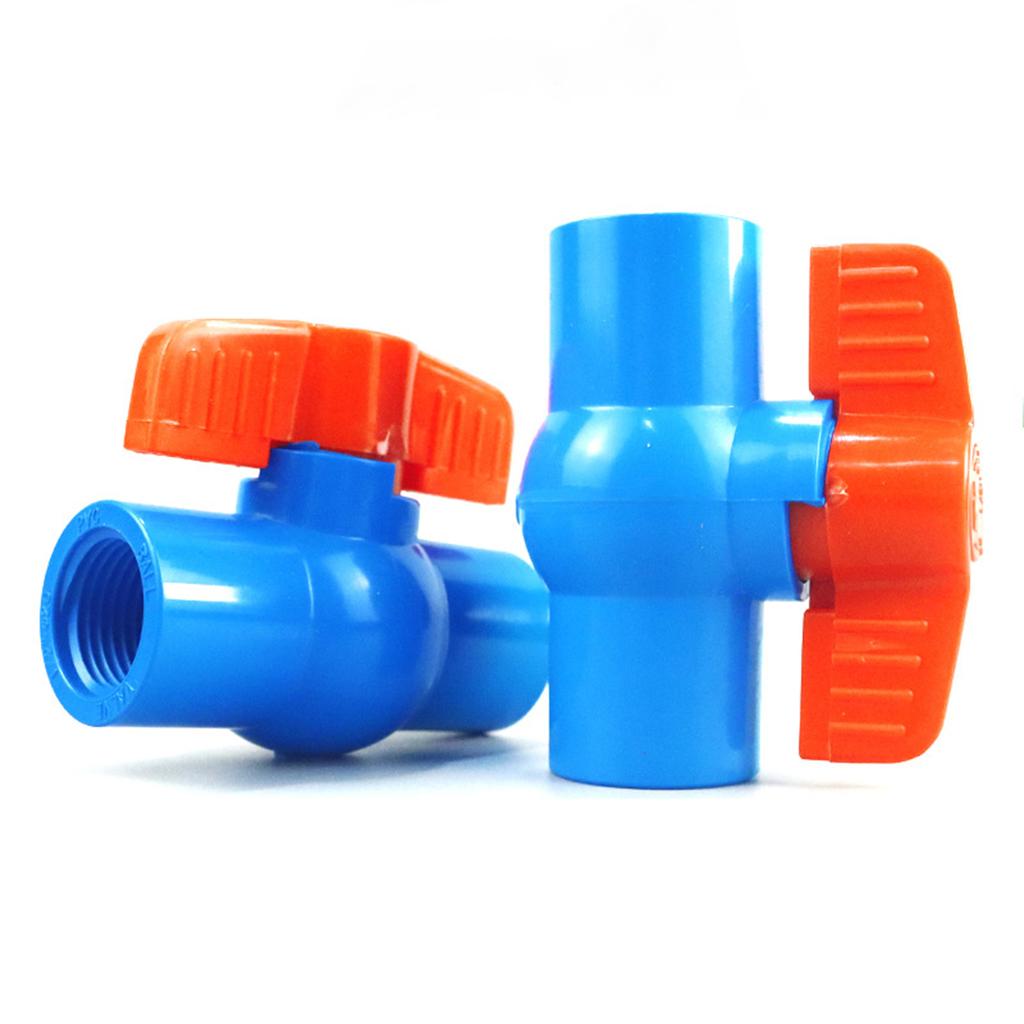 PVC Ball Valve for Water Pipe Threaded Joint Plastic Material Suitable for Household Plumbing