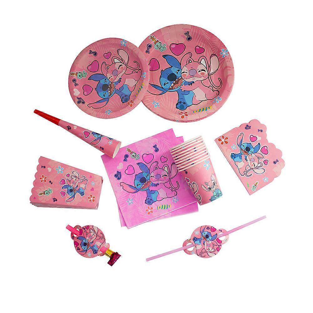 Stoviglie Decorazione Festa di Compleanno Angelo Punto Rosa Piatto di Carta Tazza Tovagliolo Set Palloncini Forniture per Decorazioni