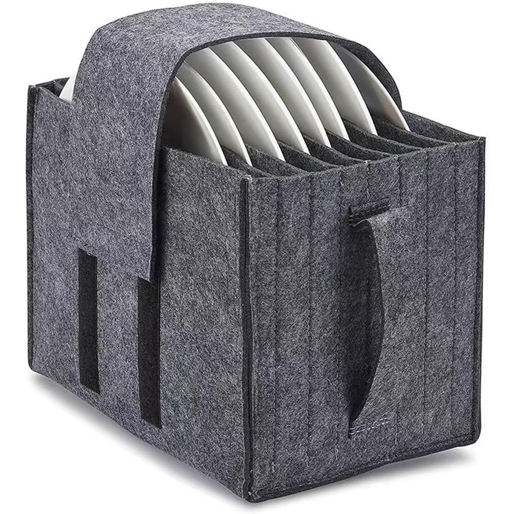 RV plate rack, RV kitchen cabinet storage, used for storing 8 camping dishes, camping plate rack felt RV plate storage solution