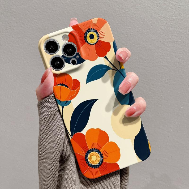 Beautiful Flower Phone Case for iPhone 17 16e 16 15 14 13 12 11 Air Pro Max XS XR XSMax 6 7 8 Plus Glossy Film Hard PC Cover