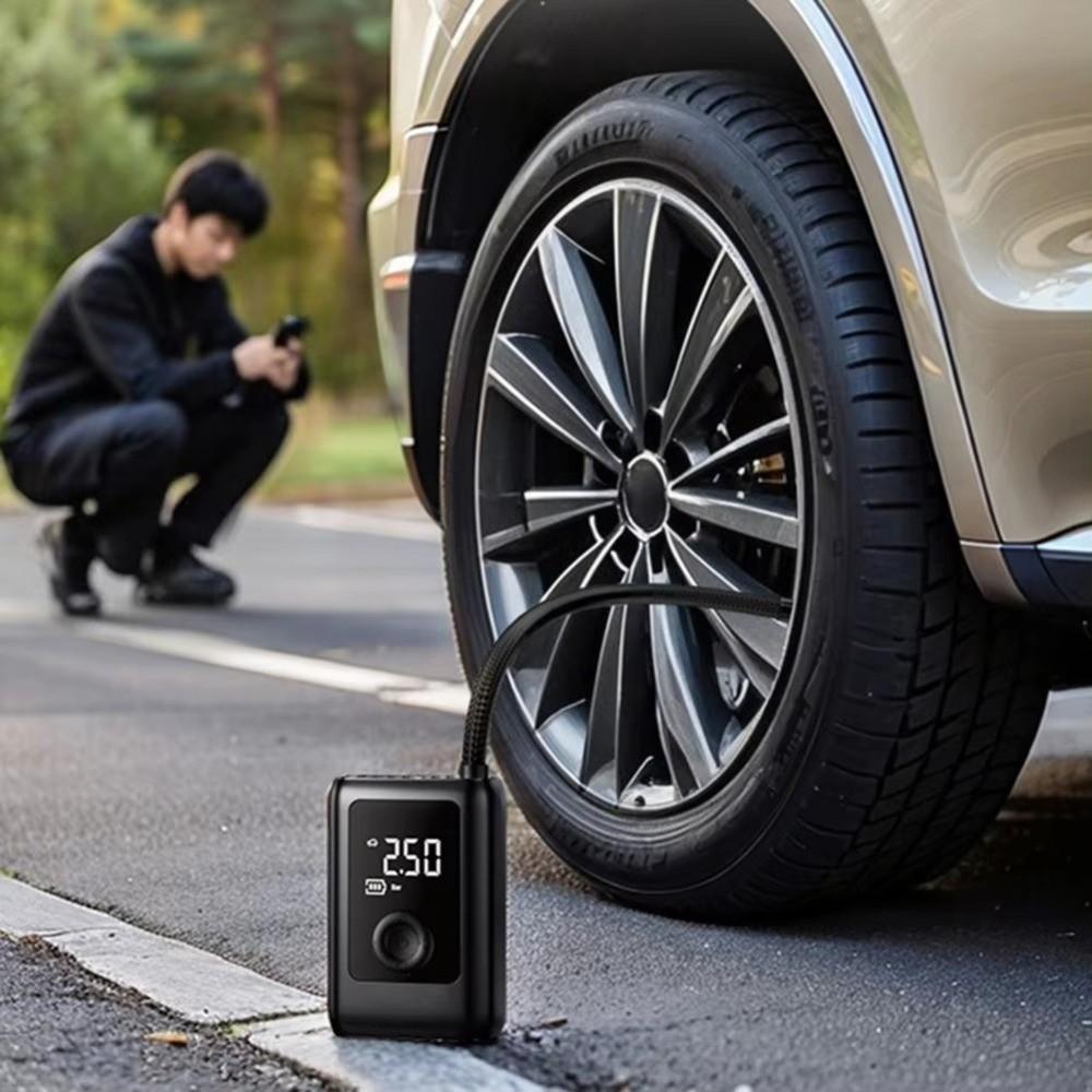 LCD Display Electric Tire Pump With Light Rechargeable Pump Powerful Tyre Inflator  Bicycles