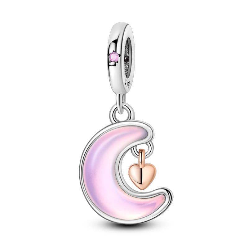 Fit Original Charms Pink Seriescopper Perfume Charm Pendent Dangle Bead Bracelet Necklace Diy Women Jewelry Gift