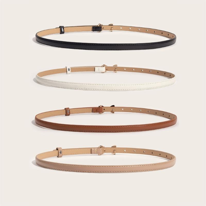 Women Jeans Belt Exquisite Bow Buckle Impressive Cowboy Style Simple Belt