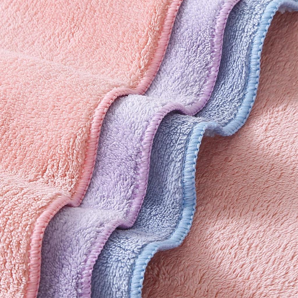 Oseamaid Large Bath Set of Microfiber Deodorizing Towels, 5, Towels, Absorbent, Quick-Drying, Antibacterial, (Pink)