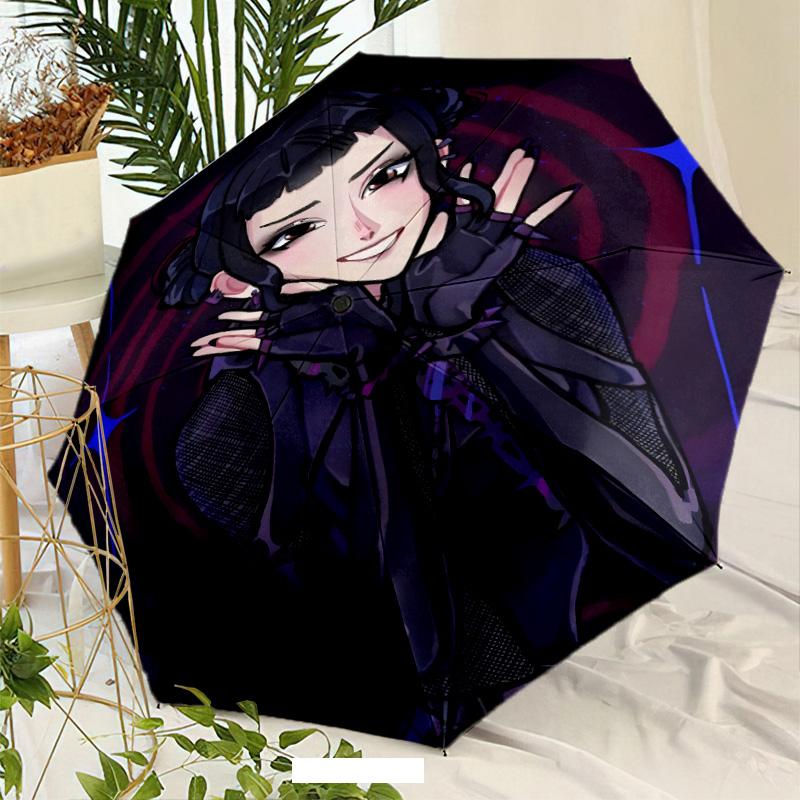 KPop Demon Hunters ZOEY Umbrella with Automatic Open/Close & Self-8-Rib Heavy-Duty Umbrella, Compact Travel Umbrella Suitable for Outdoor