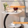 Cloud-Shaped 2-Tier Bedside Table Compact Small Coffee Table For Bedroom Living Room