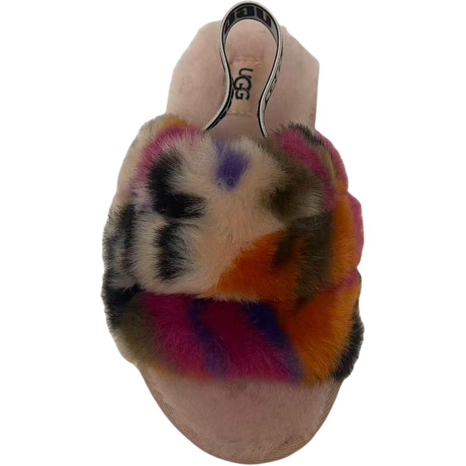 UGG Fluff Yeah Slide Motlee Comfortable Soft Outdoor Slippers Kids Slippers Pink 1103619T-MULT