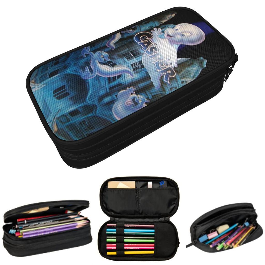 The Friendly Ghost Casper Pencil Case for Studen School Pen Box Pencil Bag Stationery Supplies Pen Holder Bag