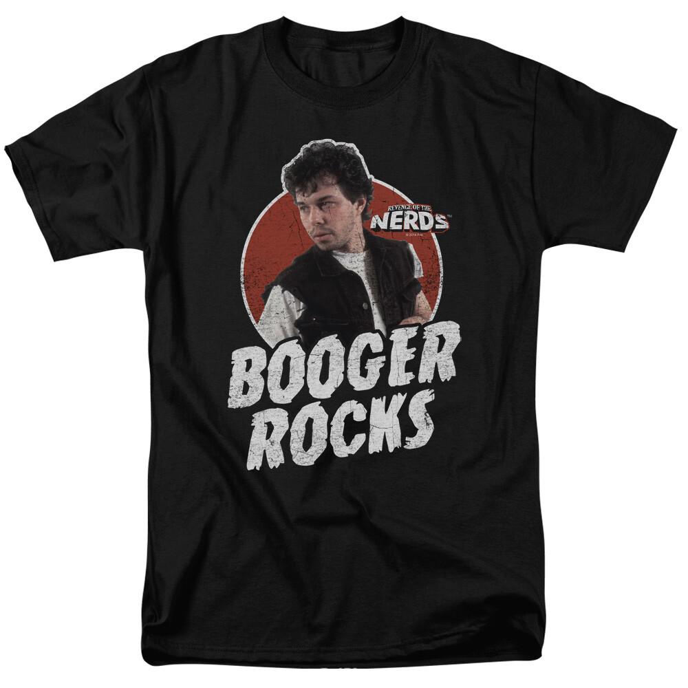 Revenge of the Nerds Booger Rocks T Shirt Mens Licensed Movie Dudley Black XXL