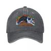 Border Collie Gotowy do Pracy Czapka z daszkiem dad hat Luksusowa Czapka Unisex Czapka Trucker Vintage Czapki Damskie Na Słońce Unisexs