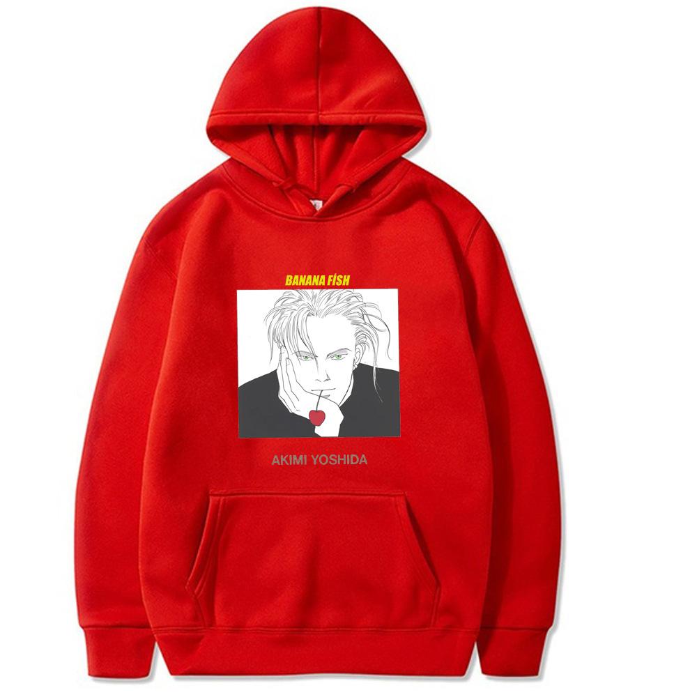 Banana Fish Autunm Winter Printed Men Hoodie Brand Hoody Y2K Clothes Vintage Fashion Casual Unisex Long Sleeve Pullovers