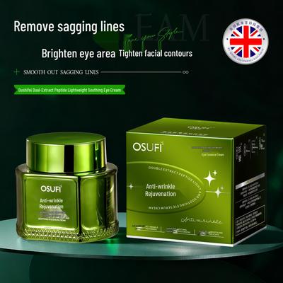 Oushufei Dual-Extract Peptide Soothing Eye Serum Cream for Smoothing and Tightening Fine Lines Around Eyes