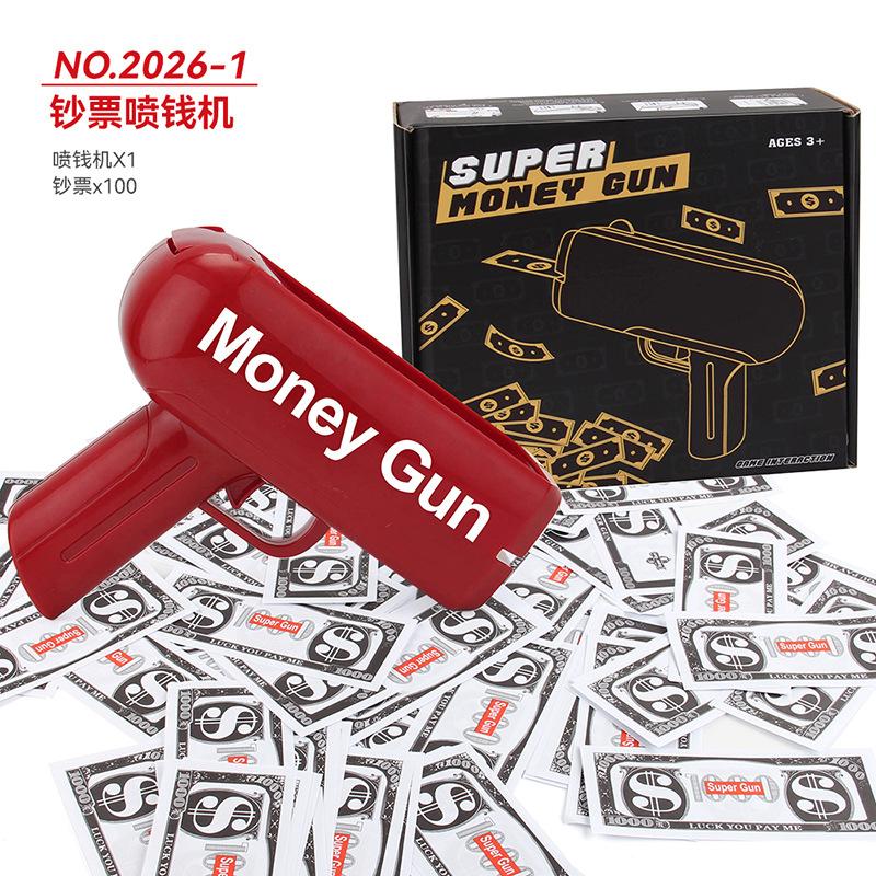 Big Power New Fantastic Banknote Spray Money Gun Money Gun Dollar Shot Money Spit Gun Wedding Toy