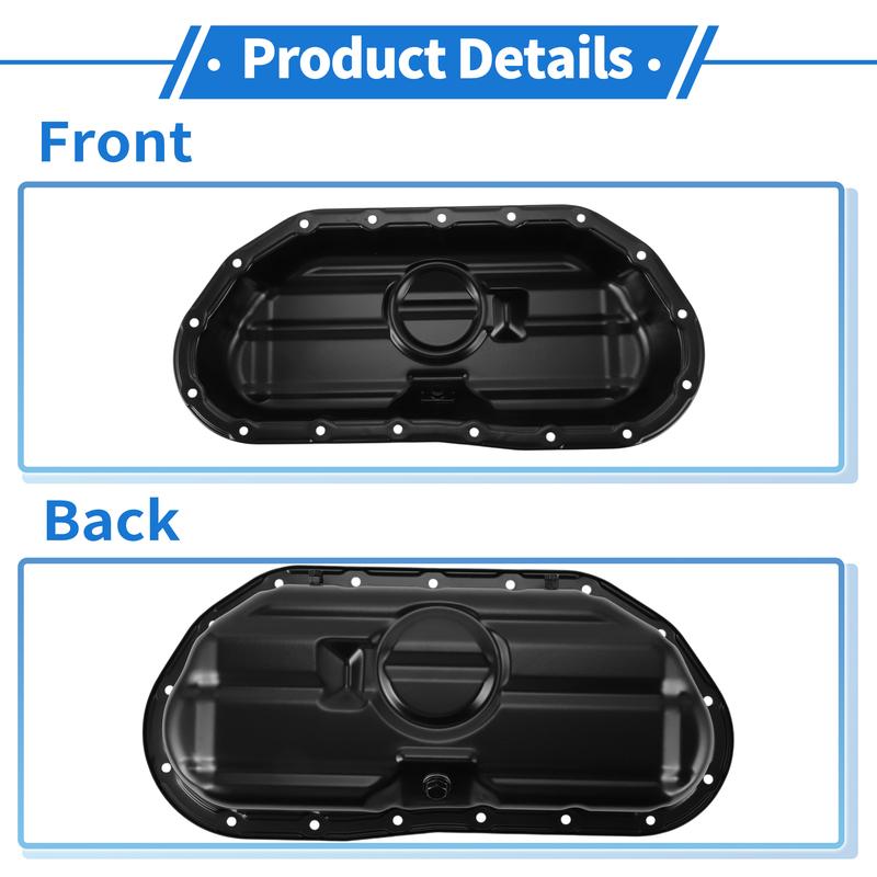 X Autohaux No.1210238021 Engine Oil Pan for Toyota for Lexus GS460 4.6L 08-11 Steel Black