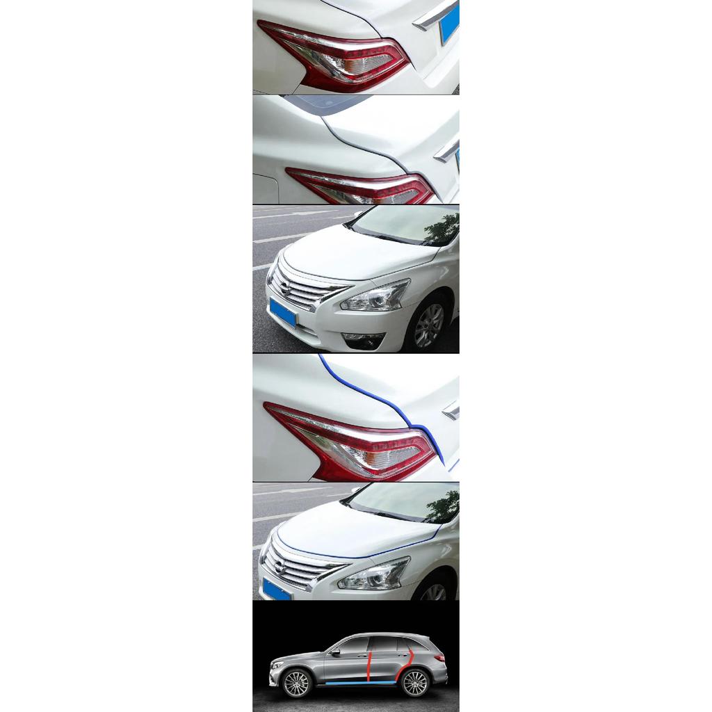 Car Door Edge Scratch Protector with Steel Disc Bumper Trim Edge Scratch Protector Strip Sealing Guard Styling Protector Decor Interior Mirrors 6