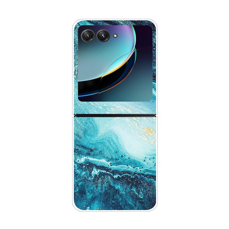 For Moto Razr40 Ultra 5G Case Plastic Wolf Lion Marble PC Hard Back Covers for Motorola Razr 40 Ultra Razr+ Razr4 2023 Capa