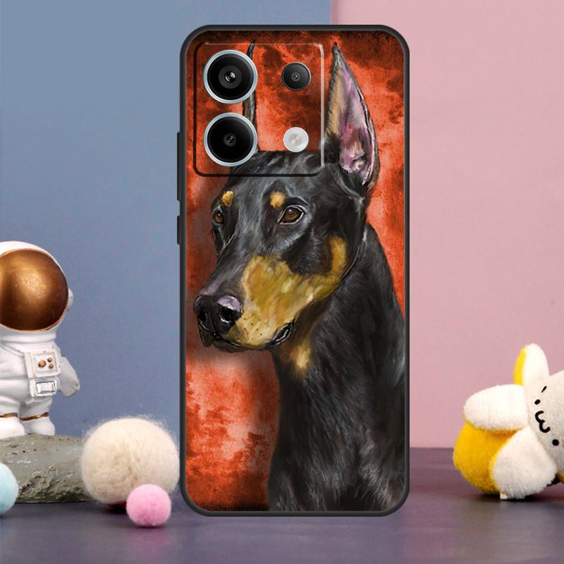 Dackel Dobermann Hunde Hülle Für Xiaomi Redmi Note 13 9 10 11 12 14 15 Pro Plus Redmi 15 15C 14C 10C 12C 13C Abdeckung