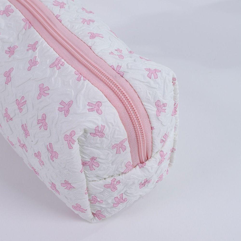 Bowknot Pencil Case Large Capacity Cosmetic Storage Bag Cartoon Pen Bag  Gift