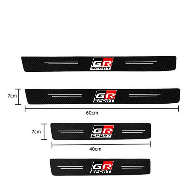 Car Door Sill Pedal Rear Bumper Protector Stickers Anti-scratch for Toyota Corolla Hilux C-HR Yaris 86 Supra Auto Accessories