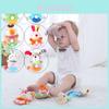 Cute Cartoon Animal Rattle Toy With Soft Crystal Fabric And High Elastic Pp Cotton