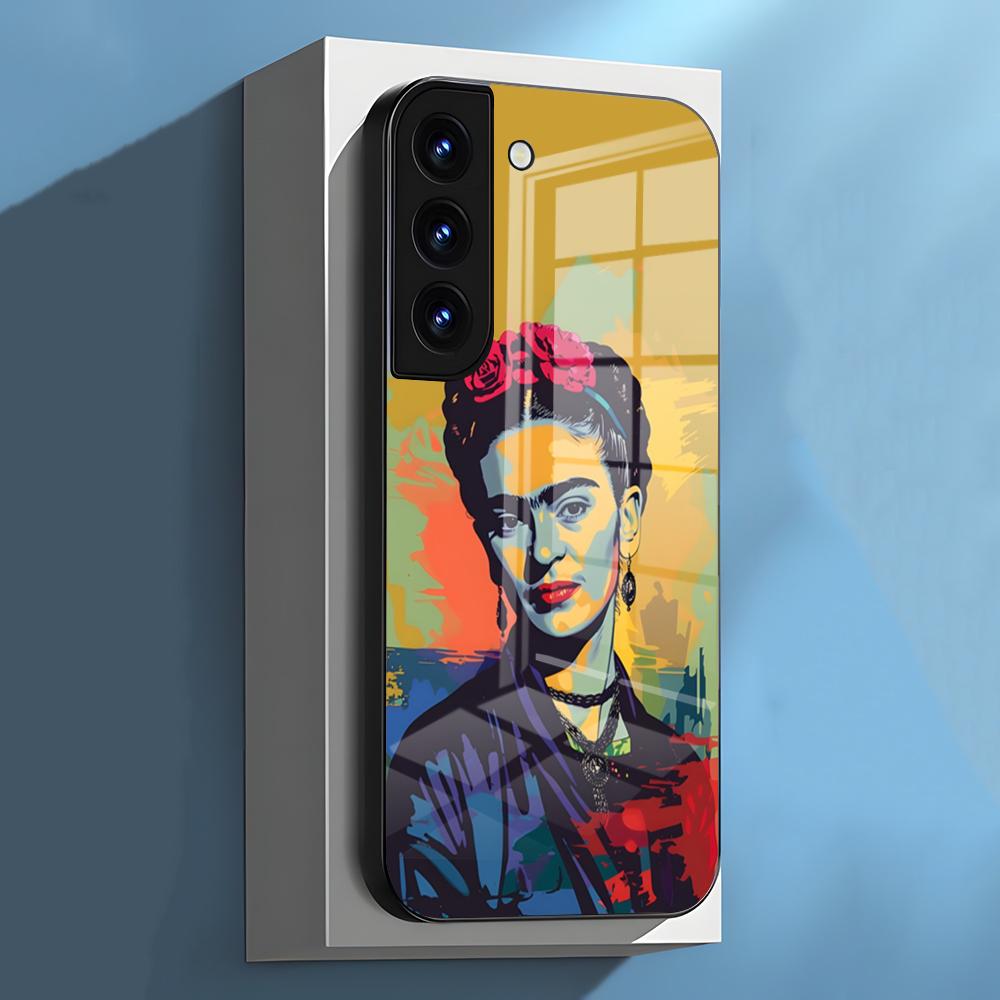 

F-Frida K-Kahlo Phone Case For Samsung S26 S25 S24 FE S23 S22 S21 Plus S20 Ultra Note20Ultra Black Glass Cover Galaxy S25 Ultra