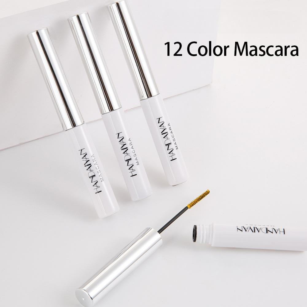 3D Coloured Eyelash Mascara Waterproof Black White Purple Blue Lashes Mascara Volume Green Red Brown Makeup Color Cosmetics